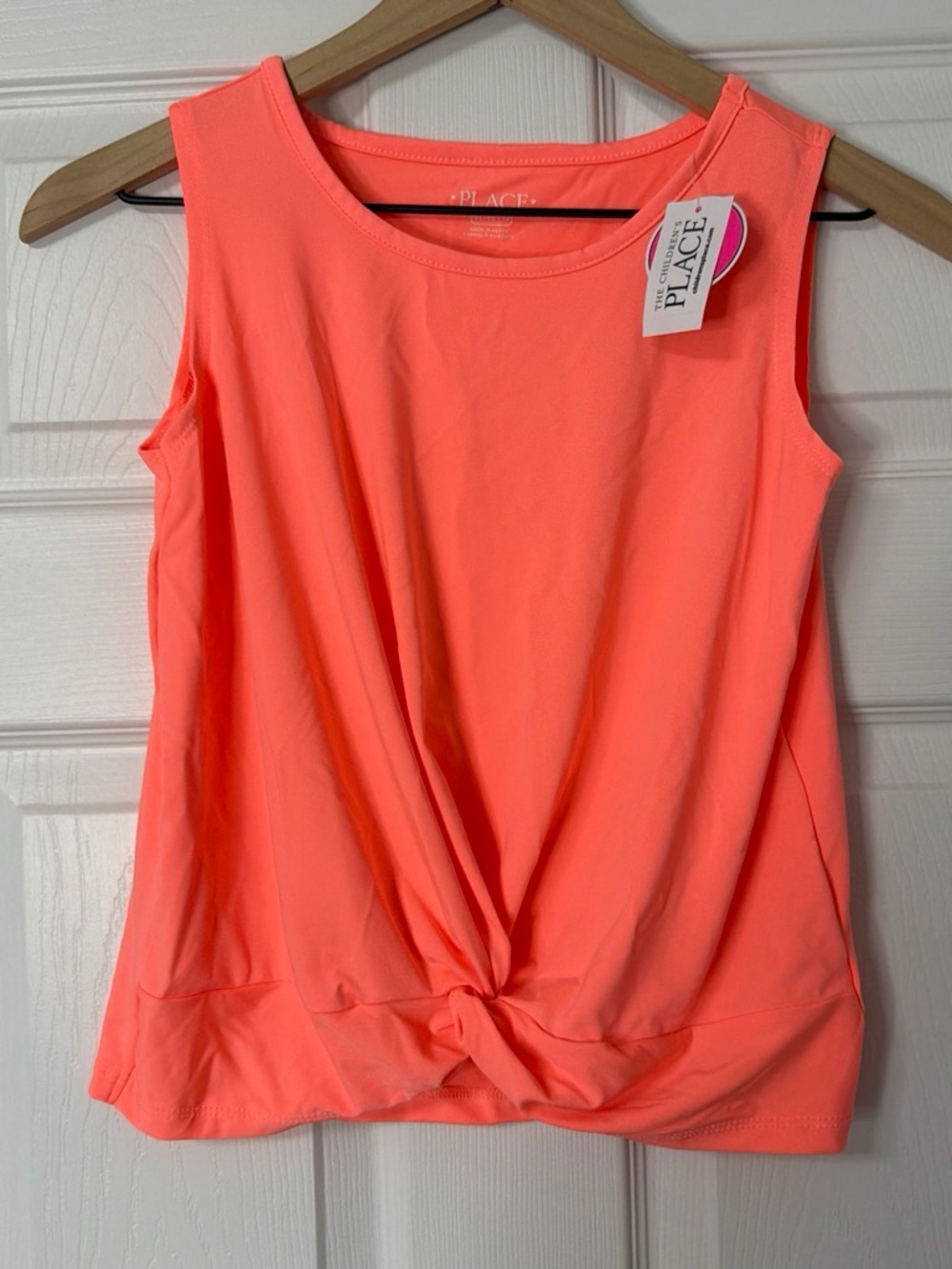 The Children's Place Neon Coral Twist-Front Tank Top